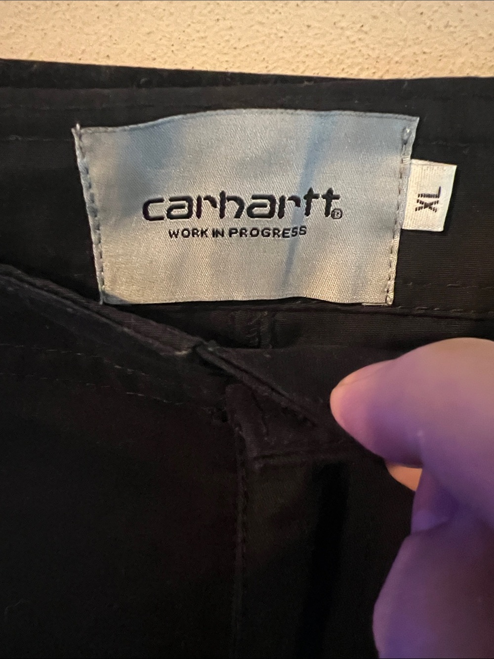 CARHARTT WIP REGULAR CARGO PANTS BLACK SIZE XL - Picture 2 of 7